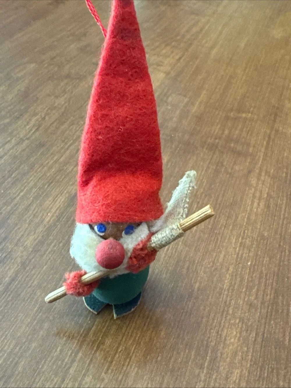 Holiness Denmark handcrafted gnome Christmas ornament vintage